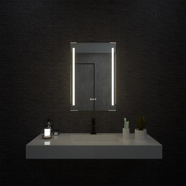 Brayden Studio® Crystianna Rectangle LED Mirror Wayfair